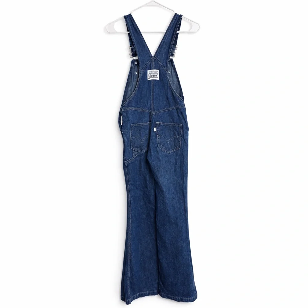 Vintage Levi’s Denim Overalls | Wide Leg / flare Blue Jean Dungarees - Picture 2 of 9
